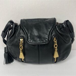 SEE BY CHLOE BLACK LEATHER TASSEL CHARM 2 WAY SHOULDER BAG | PRELOVED🖤